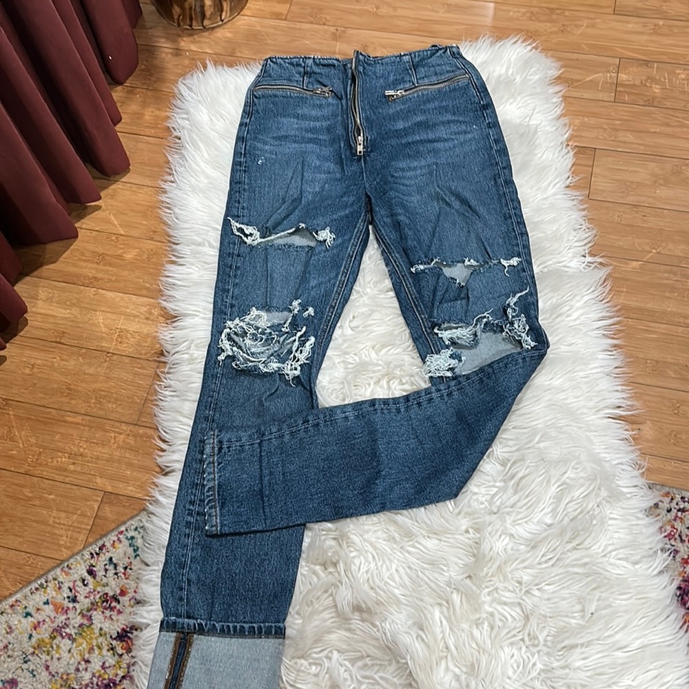 Reformation destructed jeans